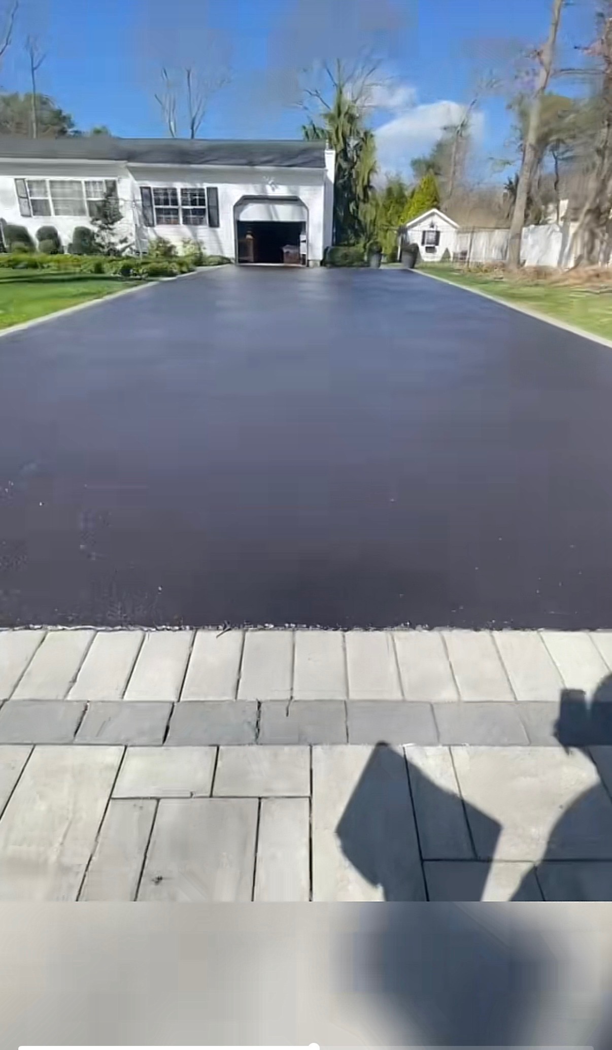 Driveway after resealing