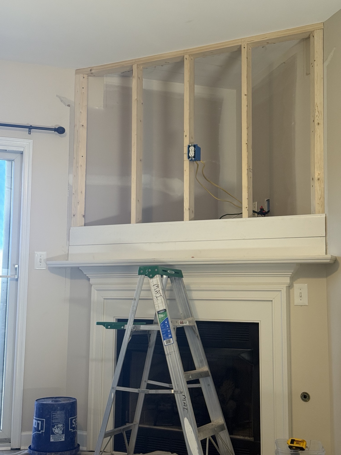 Wall framing before finishing